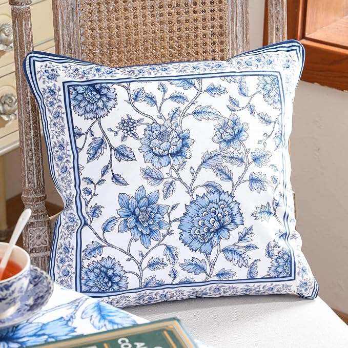Designer Velvet Throw Pillow Cover,Set of 2,18"x18"-BlueWilow | Pillow Cover,Concealed Zipper Design,Dragonfly Pattern,Sofas,Bedroom,Living Room,Lounge Chairs,All Season Home Decor