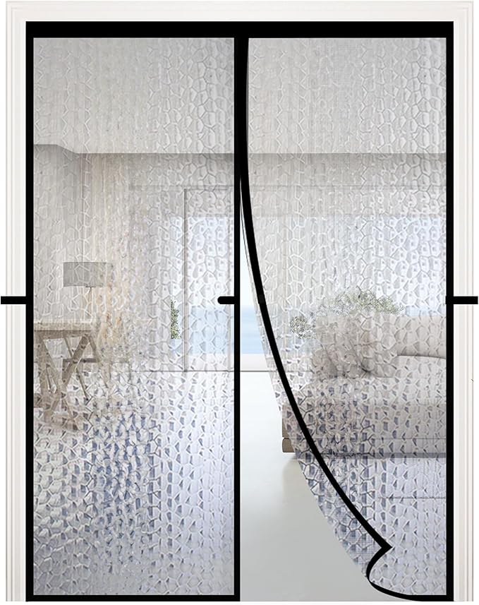 RELIANCER Magnetic Thermal Insulated Door Curtain,Waterproof EVA Door Cover,Fit Doors Size Up to 34"x80",Temperature Protection Insulated Doorway Curtain Partition,Patio Self-Closing Doors Net Screen