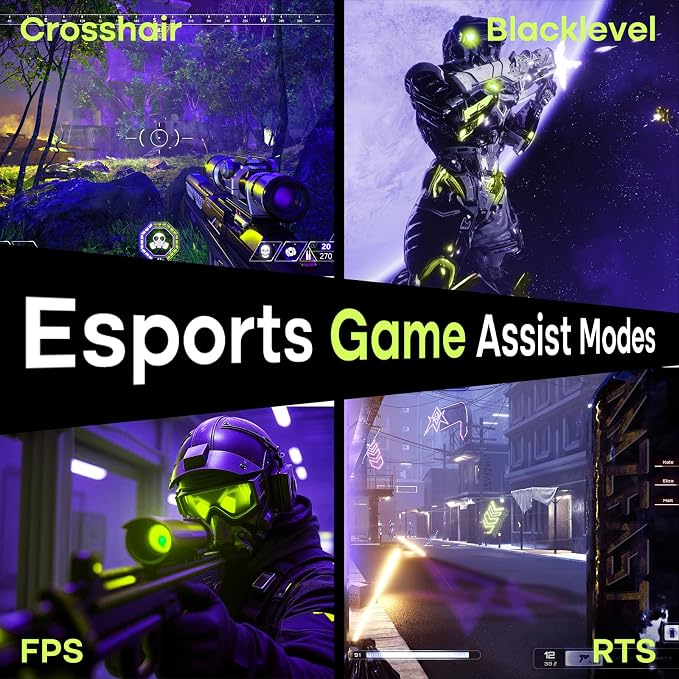 Amzfast 27 Inch Gaming Monitor, 240Hz 1ms FHD 1080P, Adaptive Sync, HDR400, 4000:1 Contrast, 125% sRGB, Built-in Speakers, HDMI 2.0 & DP 1.4, VESA 100x100, Retractable Headphone Holder, AMZG27F5 Pro