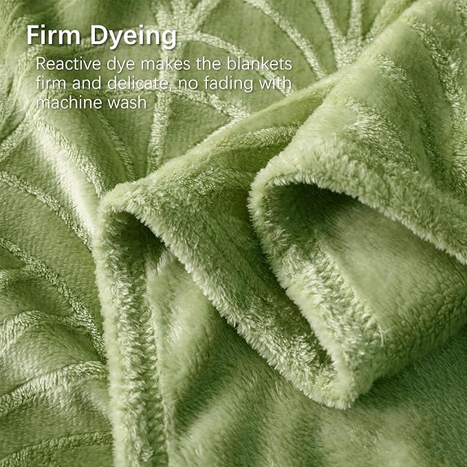 Whale Flotilla Soft Flannel Fleece Twin Size Blanket for Bed, Olive Green | Cozy Lightweight Breathable Coverlet, Plush Fluffy Bedspread, Vintage Pattern Decorative Blanket for Dorm, All Season 60"x80"