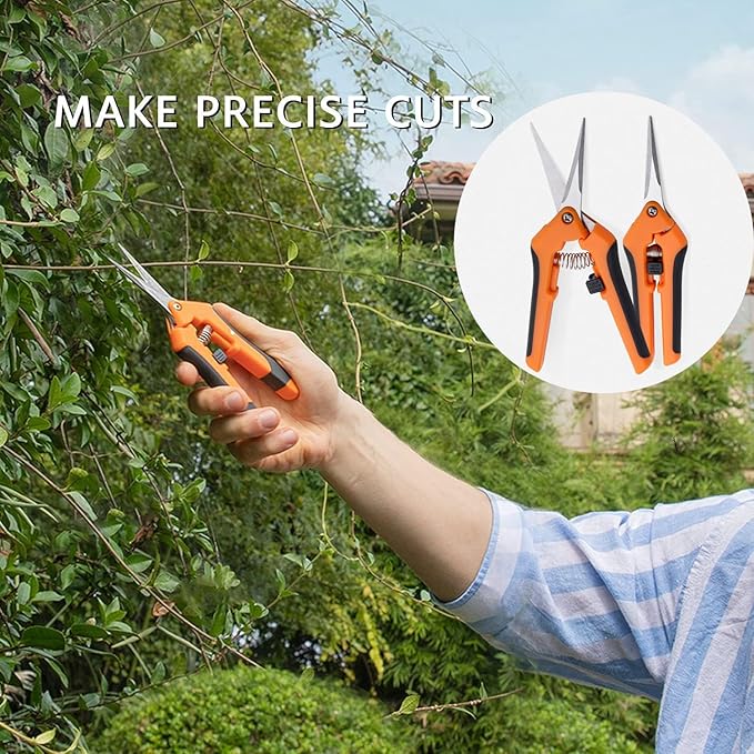 Pruning Shears, 3 Pack Garden Shears, Clippers Handheld, Stainless Steel Garden Snips, Pruners for Gardening, Gardening Scissors Hand Pruner Pruning Shear with Stainless Steel Blades