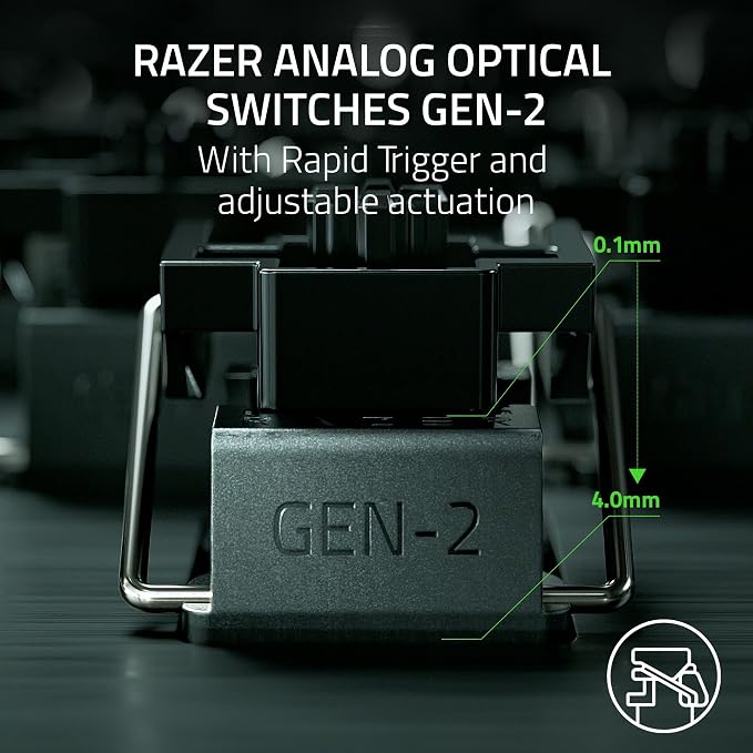 Razer Huntsman V3 Pro Esports Gaming Keyboard, Black | Analog Optical Switches, Snap Tap, Rapid Trigger, Adjustable Actuation, Media Keys & Dial, Doubleshot PBT Keycaps, Wrist Rest