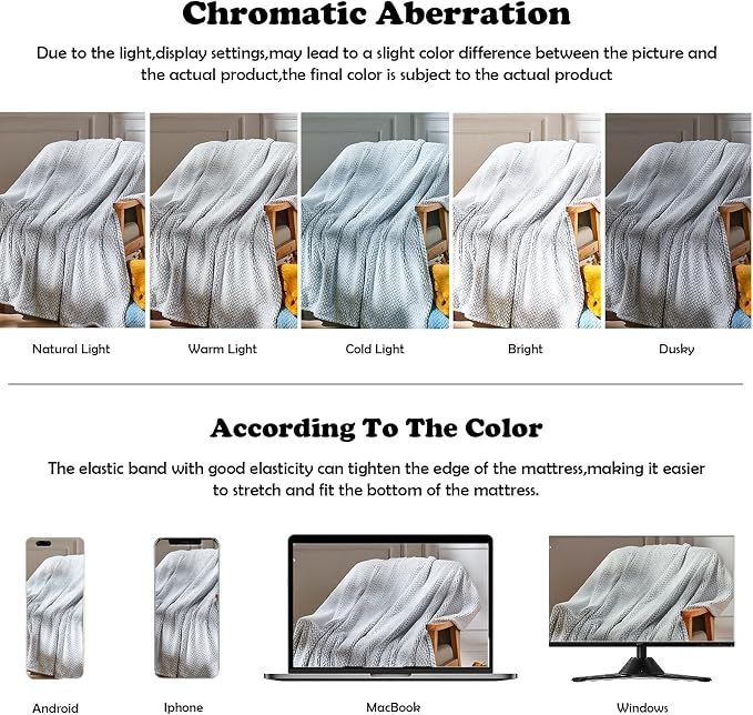 NEWCOSPLAY Fleece Leaves Pattern King Blanket, Frosty Dark Grey, 90"x110" | Super Soft Throw Blanket, Lightweight Cozy Bed Sofa Blanket, Premium Silky Flannel Fleece, Travel Blanket for All Season Use