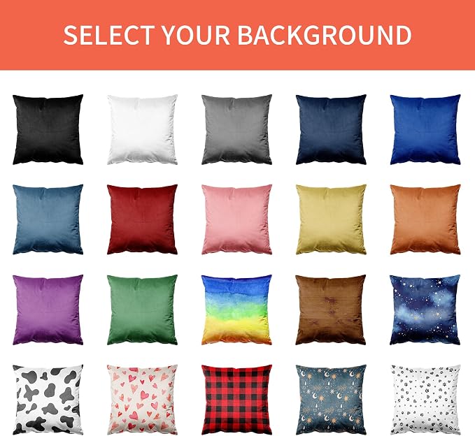 Easycosy Custom Pillow with Picture & Text, Two-Sides Velvet Customized Photo Pillowcase, 26"x26" Personalized Pillow Cover with Photo, Custom Valentine Love Keepsake Gifts (No Pillow Insert)