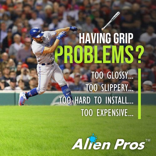 ALIEN PROS Bat Grip Tape - Precut 1.1 mm Pro Feel Baseball Grip Replacement | 2 or 4 Grips Available