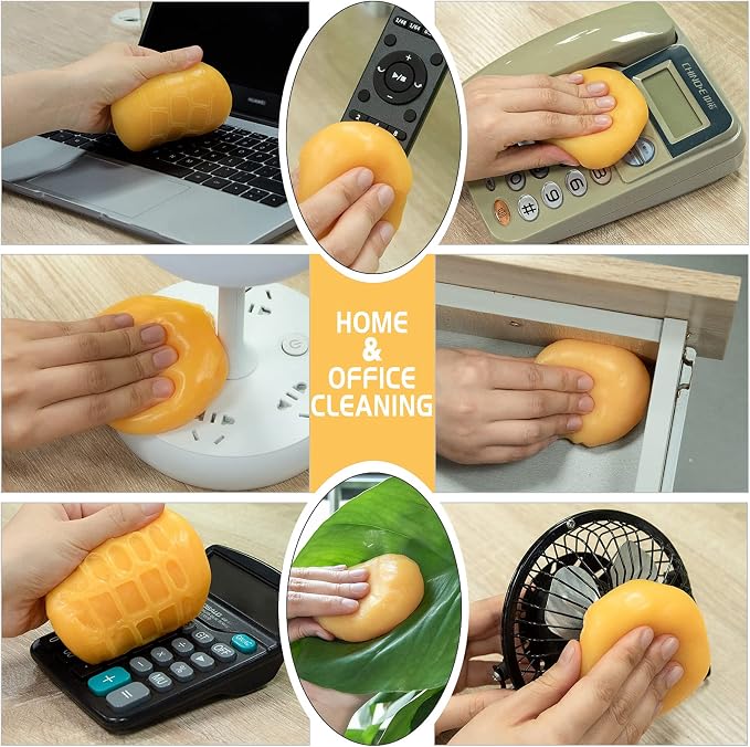 TICARVE Car Cleaning Gel Car Detailing Putty Car Cleaning Putty Gel Auto Detailing Tools Car Interior Cleaner Car Cleaning Kits Cleaning Slime Keyboard Cleaner Yellow