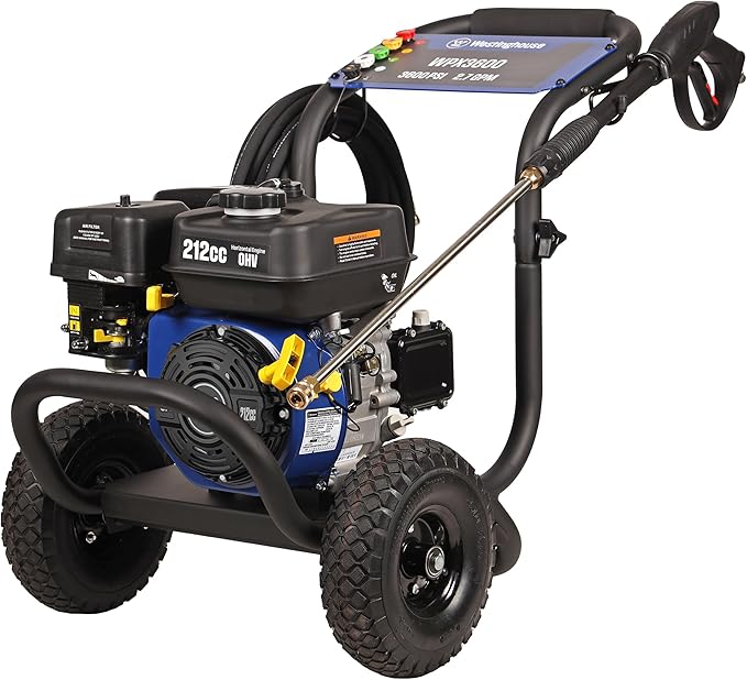 Westinghouse WPX3600 Gas Pressure Washer, 3600 PSI and 2.7 GPM, Onboard Soap Tank, Spray Gun and Wand, 5 Nozzle Set, for Cars/Fences/Driveways/Homes/Patios/Furniture