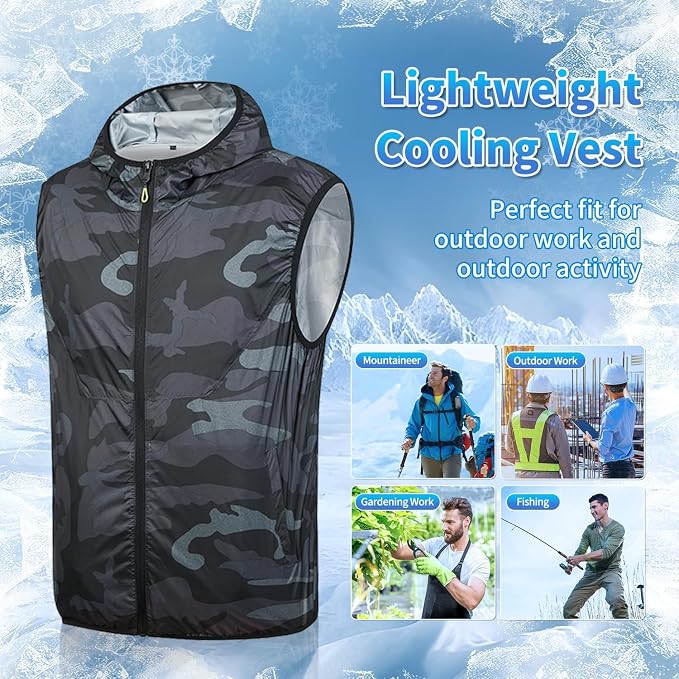 Cooling Vest with 30,000mAh Battery Pack,2 High-Speed Cooling Fans Jacket Air Conditioned Workwear for Summer