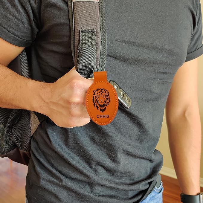 LaserGram Oval Keychain, Disc Golf, Personalized Engraving Included