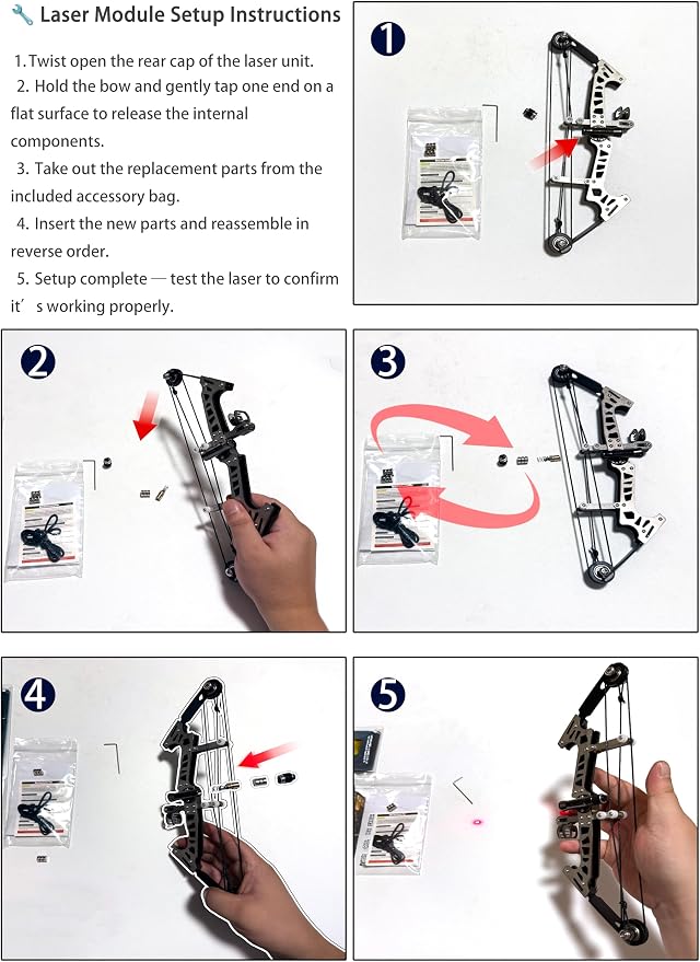 Archery Bow Set Left and Right Hand Compound Bow Hunting Bow Metal Material Catapult RH/LH for Practice Archery