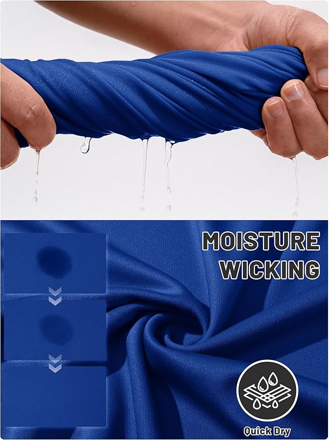TACVASEN Mens Golf Shirt Dry Fit Mens Polo Shirts Short Sleeve Performance Golf Polos for Men with Collar Work Shirts