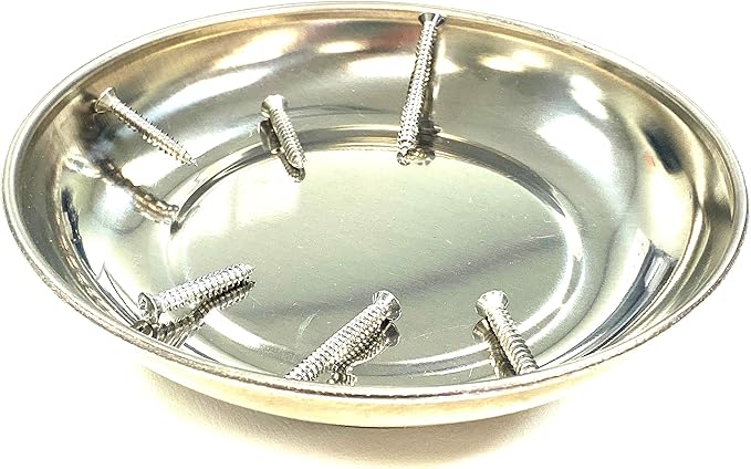 The Stop Shop Magnetic Parts and Hardware Trays 3, 4 and 6 Inch In Diameter