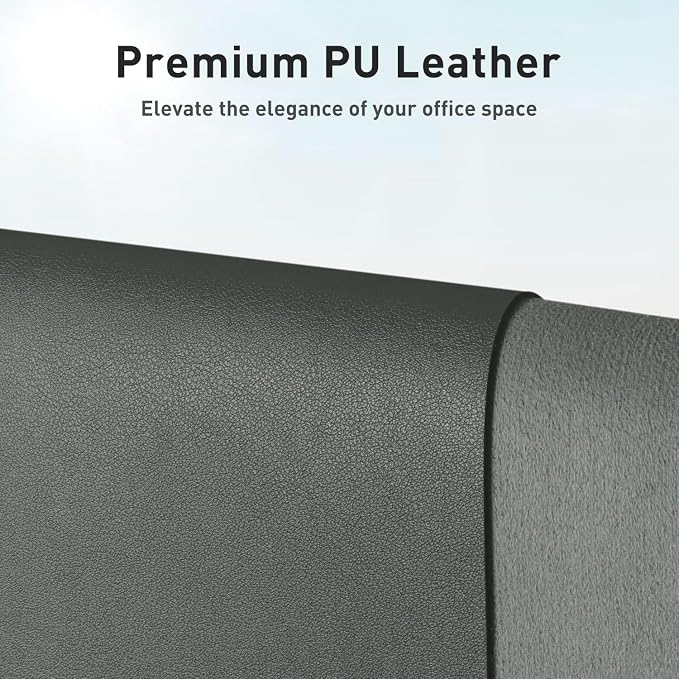 Aothia Leather Desk Pad Protector, Office Desk Mat, Large Mouse Pad, Non-Slip PU Leather Desk Blotter, Laptop Desk Pad, Waterproof Desk Writing Pad for Office and Home (48"x17", Jungle Green)