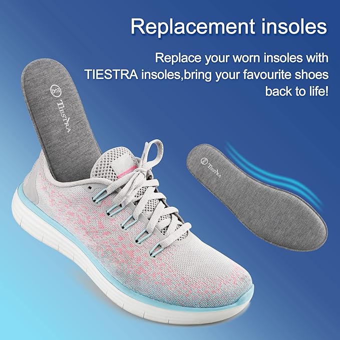 2 Pair -Shoe Inserts for Womens Memory Foam Insoles,Replacement Insoles for Work Boots Running Shoes, Cushion Shock Absorbing for Foot Pain Relief, Comfort Breathable Inner Soles 40EU,US9