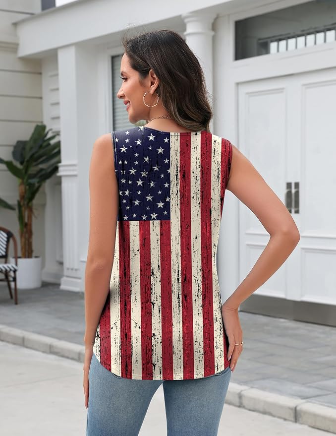 Zeagoo Tank Top for Women V Neck Loose Fit Sleeveless Summer Tops Business Casual Outfits Dressy Blouses Shirts