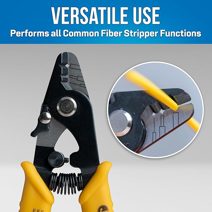 Jonard Tools TK-350 Fiber Optic Stripper & Kevlar Shears Kit – Featuring Molded Pouch to Securely Hold 3 Hole Fiber Stripper and Kevlar Cutting Shears – Ideal for Fiber Technicians