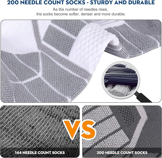 Hylaea Athletic Running Socks Cushion Padded Moisture Wicking Low Cut