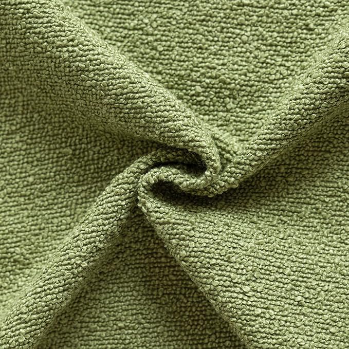 Foindtower Pack of 2 Textured Boucle Throw Pillow Covers Accent Solid Pillow Cases Cozy Soft Decorative Couch Cushion Case for Couch Chair Sofa Bedroom Living Room Home Decor 18x18 Inch Leaf Green