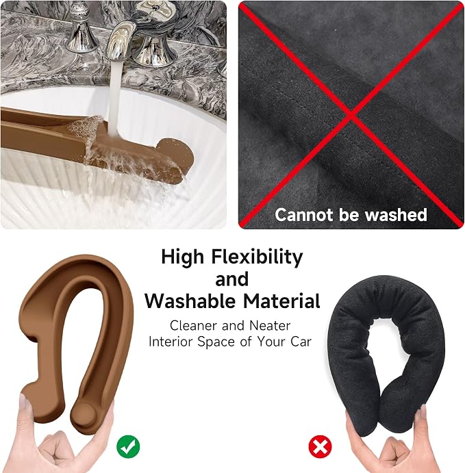 Car Seat Gap Filler Set of 2, 3IN1 Seat Side Gap Filler Plug with Storage Slot & Hook Function, Soft Foam Universal Fit Car SUV Truck Fill Gap Between Seats Console Organizer���Narrow Mocha Brown ���
