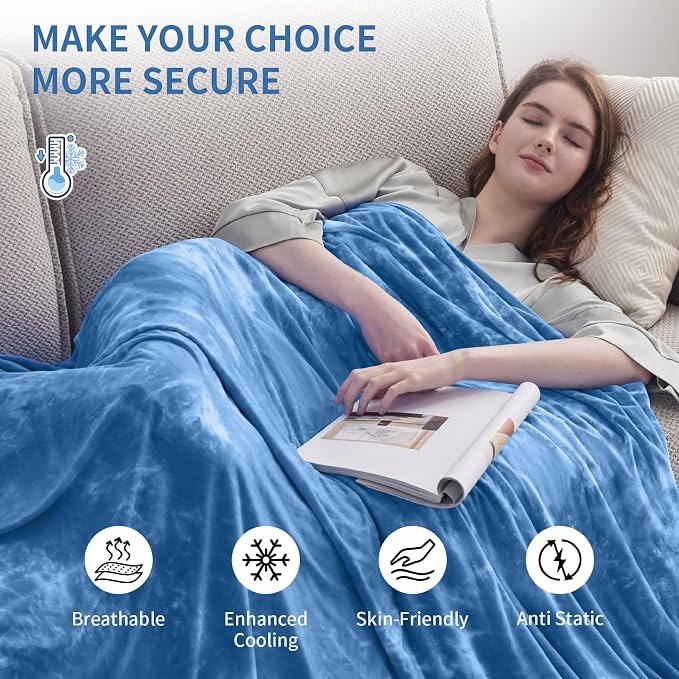 Guohaoi Cooling Blanket for Hot Sleepers and Night Sweats 90"x108" King | Arc-Chill Q-Max >0.5 Cool Fiber,100% Oeko-Tex Certified Lightweight Summer Blanket for Travel/Outdoor Ultra Cold Breathable