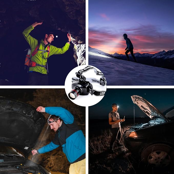 LIANXIN Emergency Car Kit with Jumper Cables Headlamp Car Safety Kits Pale | Roadside Car Emergency Kit Tow Straps, Tape Measure, Rainwear, Multi-tool Kit, Breakdowns Gifts for New Drivers