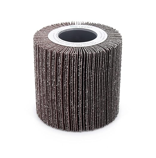 C.S. Unitec | PTX Flap Disc Wheel | 120 Grit Metal Grinder Tool Attachment | 4" Diameter x 4-1/8" Wide (47214)