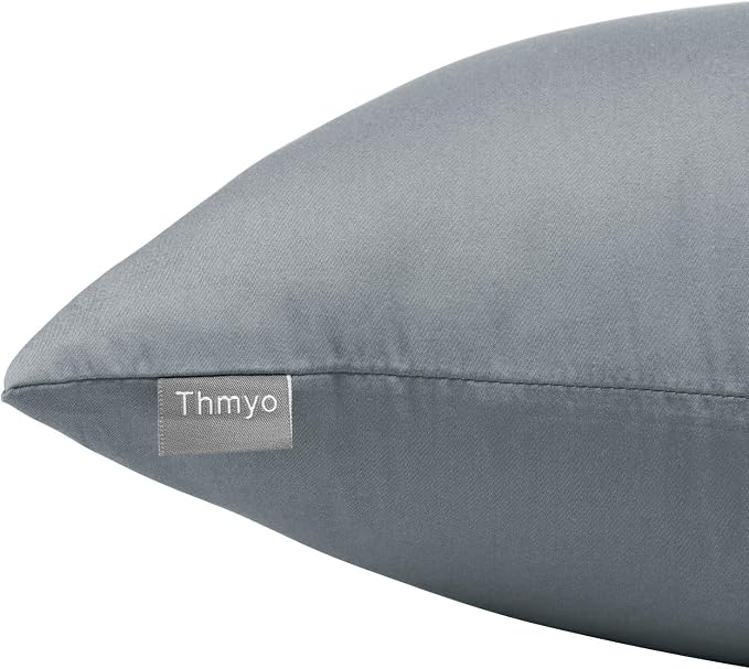 4-Pack 100% Cotton Comfortable Solid Decorative Throw Pillow Case Square Cushion Cover Pillowcase Sublimation Blank Pillow Covers(Cover Only,No Insert) (26x26 inch/ 66x66cm, Dark Grey)