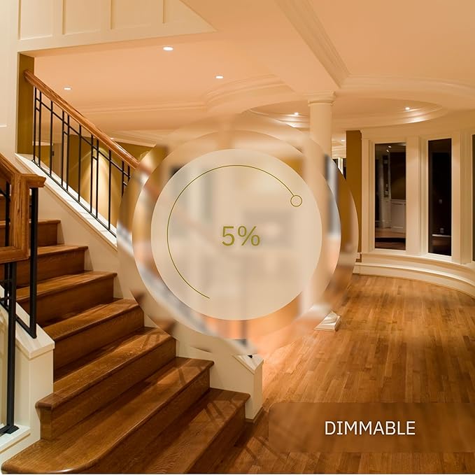 5W LED Horizontal Step Lights, Black Finish, 120V Dimmable LED Stair Lights Indoor and Outdoor, 200 Lumens, CRI 90+, IP-65 IC Rated, ETL Listed, Warm White 3000k