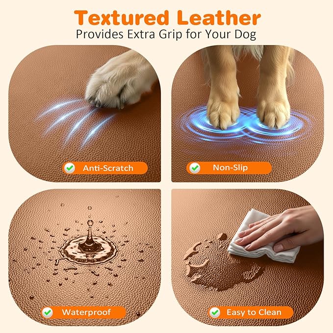 URPOWER Hard Bottom Dog Car Seat Cover for Pets 100% Waterproof Seat Cover Hammock 600D Heavy Duty Scratch Proof Nonslip Durable Soft Back Seat Covers for Full Size Trucks