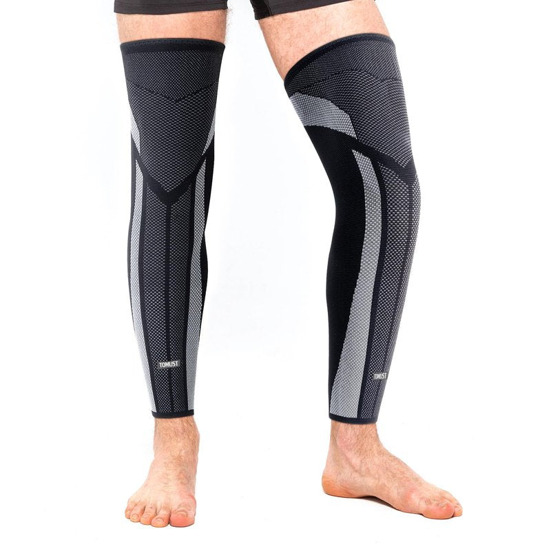 TOMUST Full Leg Compression Sleeve (Pair), Thigh Support, Calf Protect, Anti Slip Long Knee Brace for Joint Pain, ACL, MCL, Meniscus Tear, Arthritis, Tendonitis, Running, Basketball, Football, XXXL