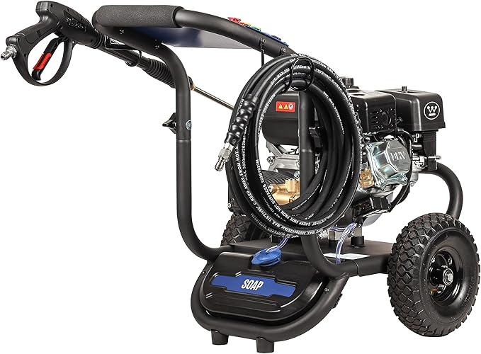 Westinghouse WPX3600 Gas Pressure Washer, 3600 PSI and 2.7 GPM, Onboard Soap Tank, Spray Gun and Wand, 5 Nozzle Set, for Cars/Fences/Driveways/Homes/Patios/Furniture