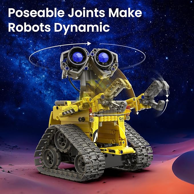 Sillbird STEM Robot Building Kit with Remote Control Gifts for Boys 8-13 | Coding Robotic Set, Educational Birthday Gifts, App-Controlled, Buildable 5in1 Models, Rechargeable Toys for Kids, 488 Pieces