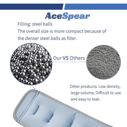 AceSpear Ankle Weights for Men Women Wrist Weights 2 * 1lb 2lbs 3lbs 4lbs 5lbs 6lbs Leg Weights Sandbags Kids Arm Hand Weights for Fitness Walking Running Gym