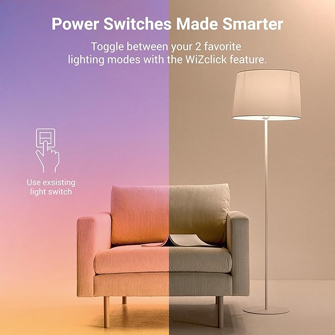HALO 5/6" Dual Zone Smart Wi-Fi Recessed LED Light Powered by WiZ Pro 4-Pack, Dimmable Full Color w/SpaceSense, Smart Home Ready RLWZDZT56-4PK