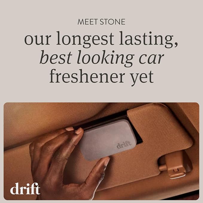 Drift Car Air Freshener - The Original Stone Air Freshsener - Car Odor Eliminator - Long Lasting Scent - Car Accessories - Metal Clip - Coconut Pistachio 3 Pack Refill - NO CLIP INCLUDED