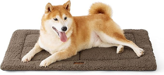 Bedsure Washable Dog Crate Bed for Large Dogs, Soft Foam Floor Pet Mat, Versatile Lightweight Pet Crate Pad for Cages