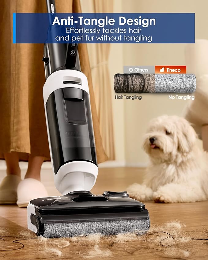 Tineco Wet Dry Vacuum Cleaners, Floor One Switch i5 Stretch Breeze 2-in-1 Cordless Vacuum for Multi-Surface, 20KPa Powerful Floor Cleaner Mop with Long Runtime