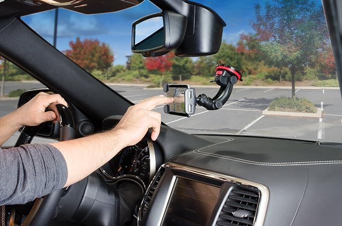 Tuff Tech Super Stick Windshield and Dash Mount Phone Holder, Universal Car Phone Holder