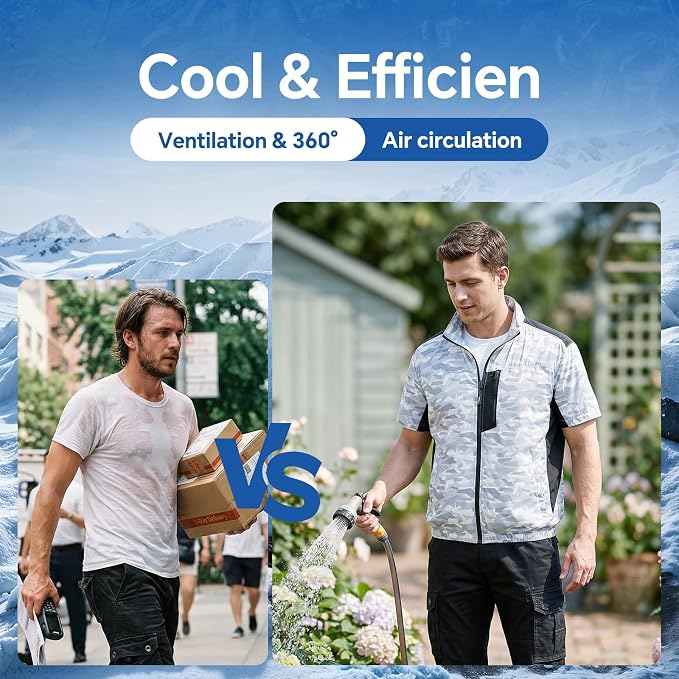 Cooling Vest with 30,000mAh Battery Pack,2 High-Speed Cooling Fans Jacket Air Conditioned Workwear for Summer