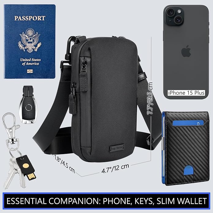 Cell Phone Crossbody Sling Bag EDC ��� RFID Small Shoulder Bag with Urban Tech Aesthetic