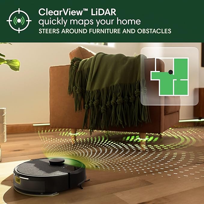 iRobot Roomba 105X Robot Vacuum & Mop Combo, AutoEmpty Dock, Self‑Emptying for Up to 75 Days, 70× Power‑Lifting Suction, Smart LiDAR Mapping, App & Voice Control, Ideal for Homes with Pets & Kids
