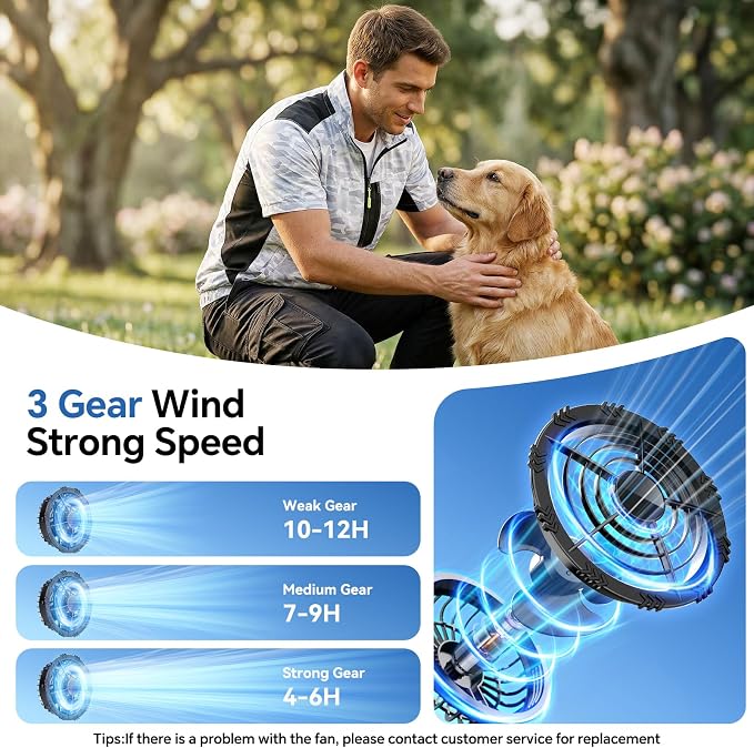 Cooling Vest with 30,000mAh Battery Pack,2 High-Speed Cooling Fans Jacket Air Conditioned Workwear for Summer