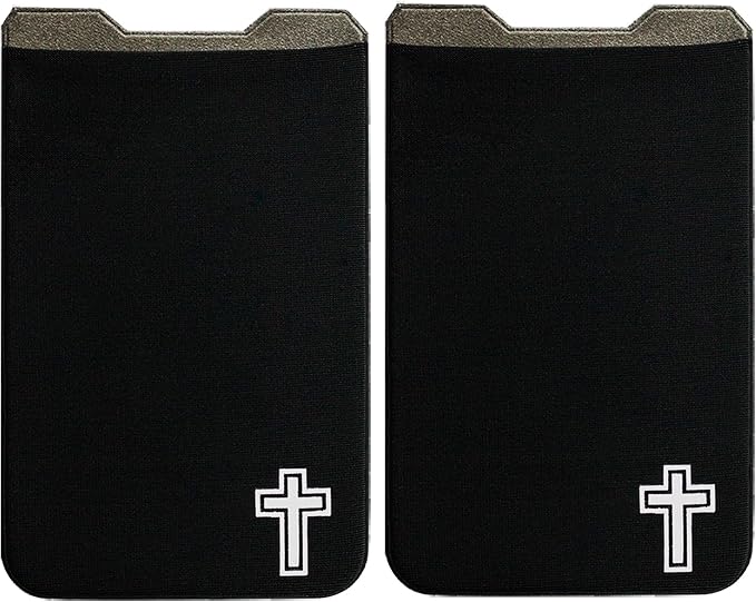 Phone Wallet - Adhesive Card Holder - Cell Phone Pouch - Stick on Lycra Pocket by Gecko - Carry Credit Cards and Cash