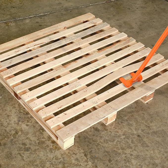 110 Degree Pallet Buster, 48'' All-Steel Handle Deck Board Removal Tool, Durable Pallet Breaker, Multifunctional Pallet Pry Bar for Efficient Board Removal and Lift Heavy Objects