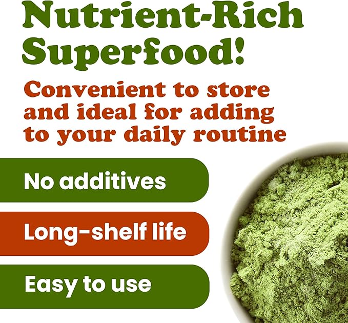 Food to Live Broccoli Powder, 1 Pound – Nutrient-Rich Green Superfood for Smoothies, Shakes and Cooking, High in Fiber, Vitamins and Antioxidants, Vegan, Kosher, Bulk