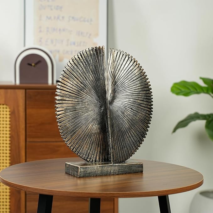 Modern Abstract Round Decorative Sculpture , Dining Living Room Desk Decor,Geometric Home Decor Statues,Shelf Top Decor Aesthetics,making it perfect for placing coffee tables or office shelves