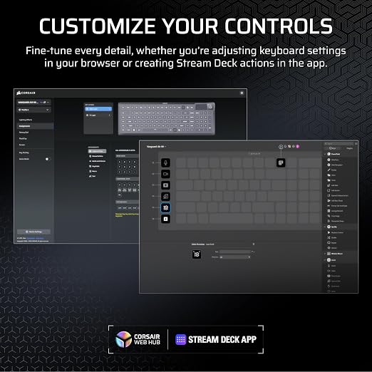 Corsair Vanguard AIR 99 Wireless Low-Profile Optical-Mechanical RGB Gaming Keyboard – QWERTY US, 99% Layout, OPX Switches, 8000Hz Hyper-Polling, Stream Deck Integration, Flashtap SOCD – Black
