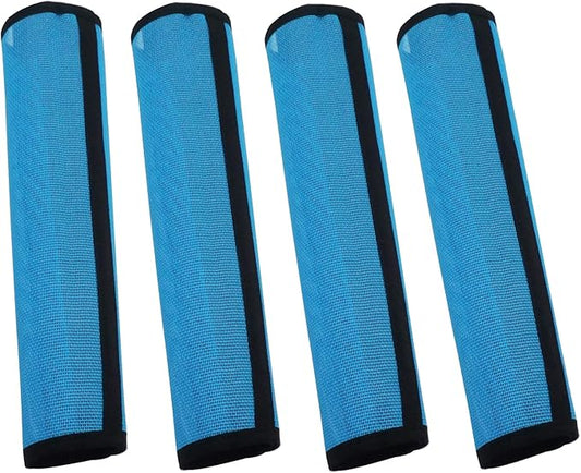 4 Pack Mesh Fly Boots for Horse - Blue - All Seasons - Solid - Drawstring Closure - Breathable - Protects from Flies - Set of 4