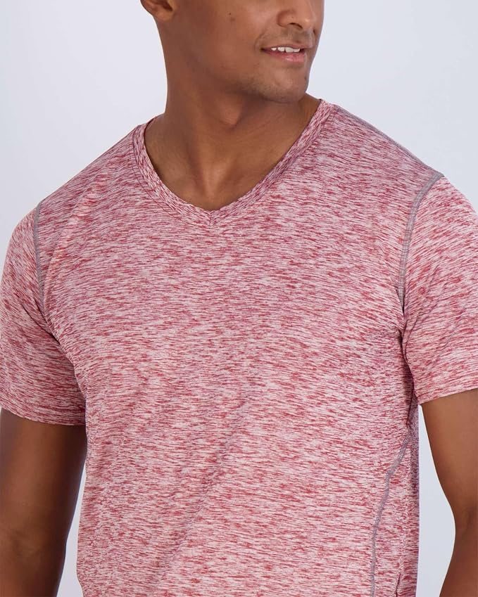 5 Pack Men's Dry Fit V Neck Gym Workout T Shirts Athletic Moisture Wicking | Cooling, Quick Dry, Breathable, Short Sleeve, Exercise, Cycling, Sports, Outdoor, Fitness, Golf, Crossfit, Hiking, Tennis