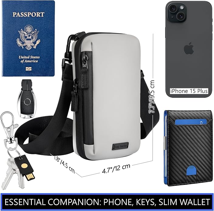 Cell Phone Crossbody Sling Bag EDC ��� RFID Small Shoulder Bag with Urban Tech Aesthetic